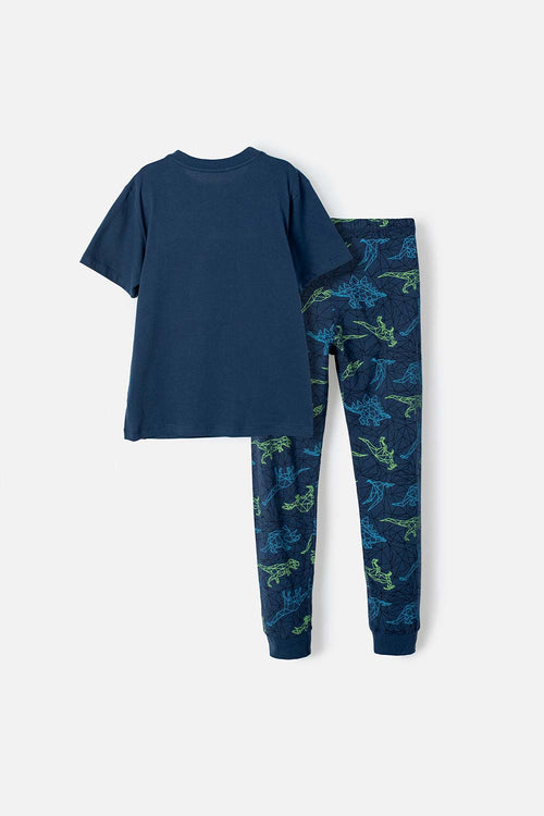 PIJAMA DE MIC  DE PANTALÓN LARGO AZUL PARA NIÑO
