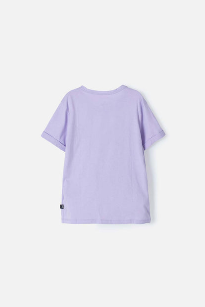 CAMISETA DE MIC MANGA CORTA LILA PARA NIÑA