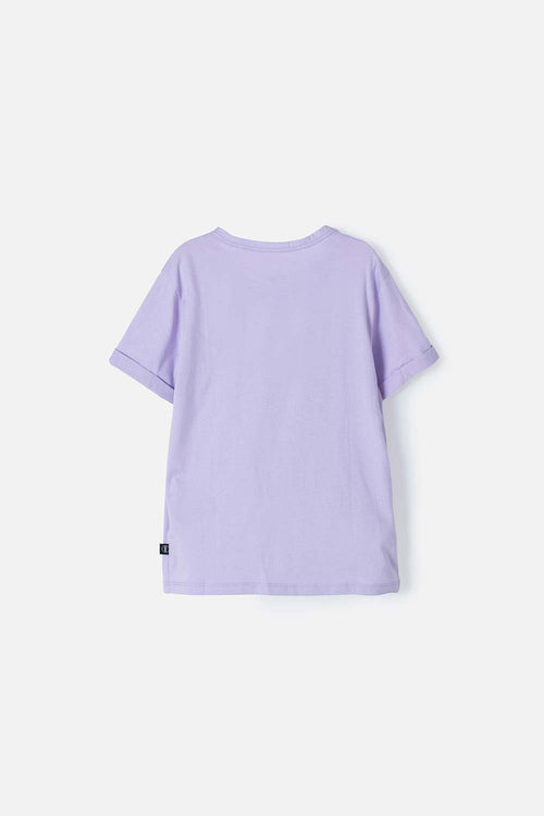 CAMISETA DE MIC MANGA CORTA LILA PARA NIÑA