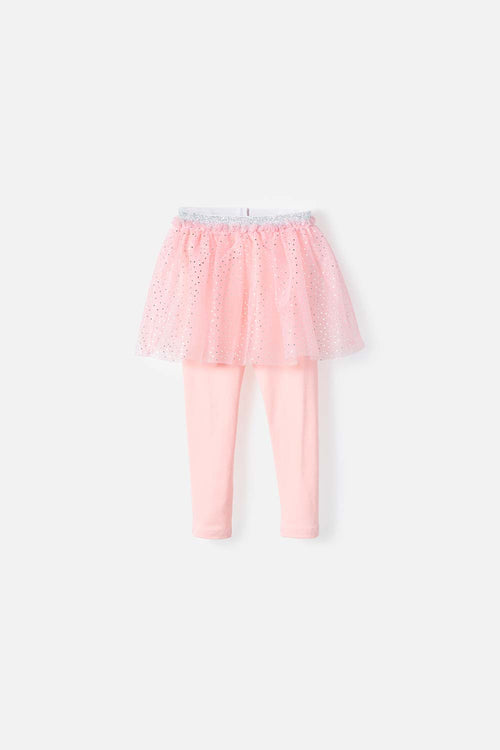 LEGGINS DE LITTLEMIC PALO DE ROSA PARA NIÑA 2T A 5T