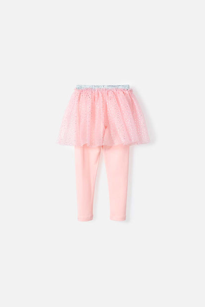 LEGGINS DE LITTLEMIC PALO DE ROSA PARA NIÑA 2T A 5T
