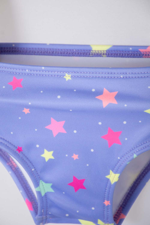 LITTLEMIC LONG-SLEEVED MULTICOLOR BABY GIRL'S SWIMWEAR SET