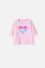 CAMISETA DE MIC MANGA CORTA ROSADA PARA NIÑA
