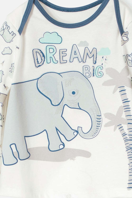 LITTLEMIC MULTICOLOR LONG-PANT PAJAMAS FOR BABY BOYS
