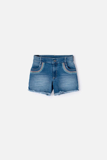 SHORT DE MIC INDIGO MEDIO PARA NIÑA