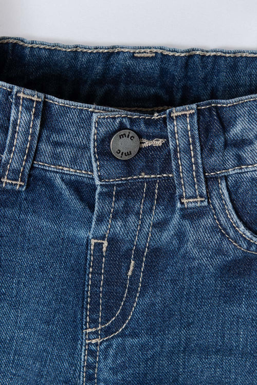 JEAN LITTLEMIC IN MEDIUM-WASH DENIM, FIVE POCKETS, FOR BOYS, SIZES 2T TO 5T
