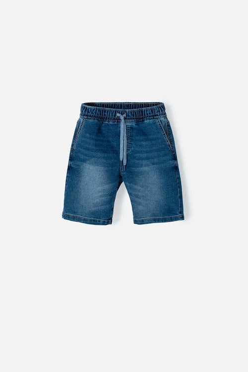 BOYS' MEDIUM INDIGO DENIM SHORTS