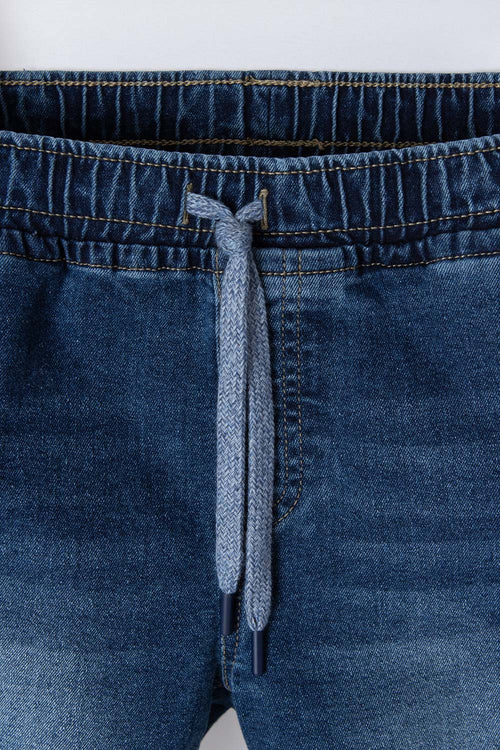 BOYS' MEDIUM INDIGO DENIM SHORTS