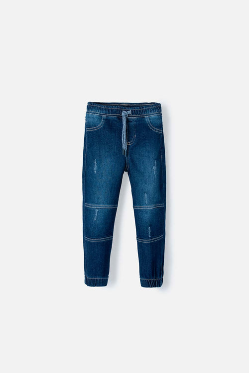 LITTLEMIC MEDIUM INDIGO JOGGER FOR BOYS 2T TO 5T