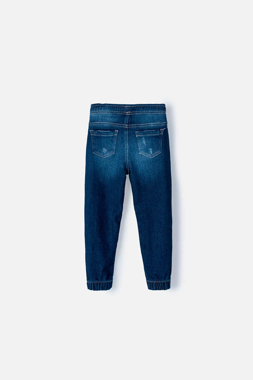 LITTLEMIC MEDIUM INDIGO JOGGER FOR BOYS 2T TO 5T