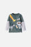 CAMISETA DE LITTLEMIC MANGA LARGA VERDE/GRIS PARA NIÑO