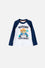 CAMISETA DE LITTLEMIC BLANCO/AZUL MANGA LARGA PARA NIÑO