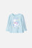 CAMISETA DE LITTLEMIC MANGA LARGA AZUL PARA NIÑA 2T A 5T