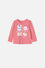 CAMISETA DE LITTLEMIC MANGA LARGA PALO DE ROSA PARA NIÑA 2T A 5T