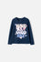 CAMISETA DE MIC MANGA LARGA AZUL PARA NIÑA