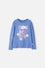 CAMISETA DE MIC MANGA LARGA AZUL PARA NIÑA