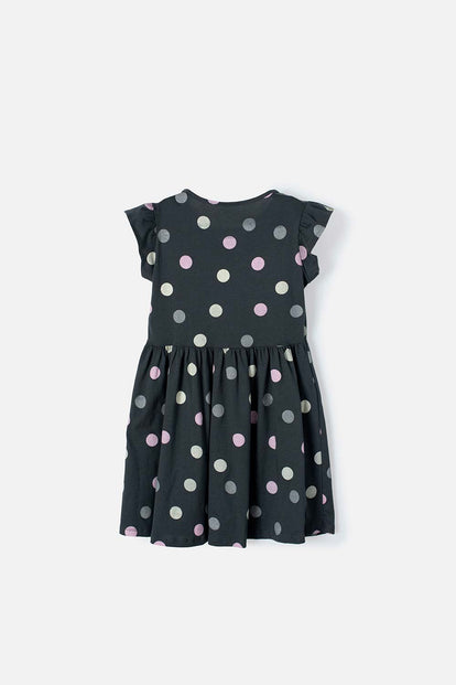 VESTIDO DE MIC MANGA CON BOLERO GRIS PARA NIÑA