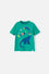 CAMISETA DE LITTLEMIC MANGA CORTA VERDE PARA NIÑO 2T A 5T