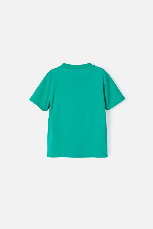 LITTLEMIC GREEN SHORT SLEEVE T-SHIRT FOR BOYS 2T TO 5T