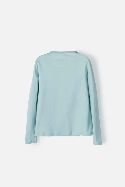 CAMISETA DE MIC MANGA LARGA VERDE PARA NIÑA