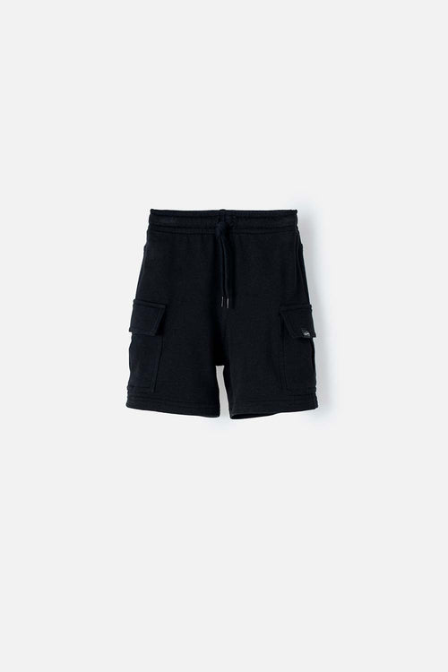 LITTLEMIC BERMUDA SHORTS WITH BLACK DRAWSTRING FOR BOYS 2T TO 5T