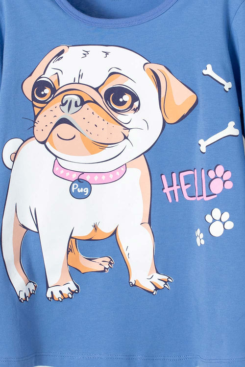 PIJAMA DE MIC MANGA LARGA MORADA PARA NIÑA