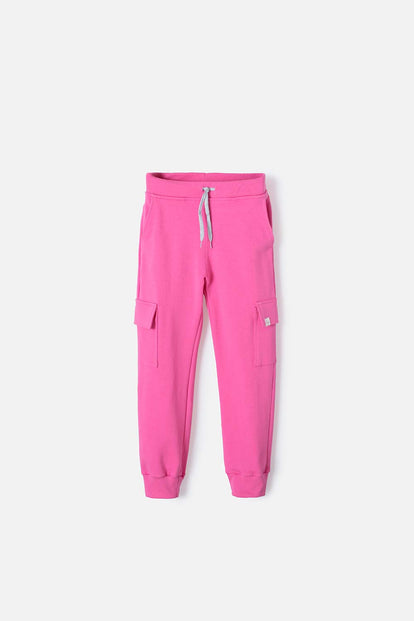 JOGGER DE MIC CON BOLSILLOS ROSADO PARA NIÑA