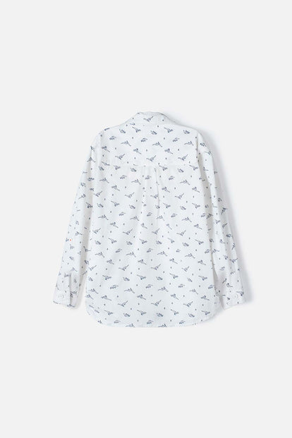 CAMISA MIC BLANCA MANGA LARGA PARA NIÑO