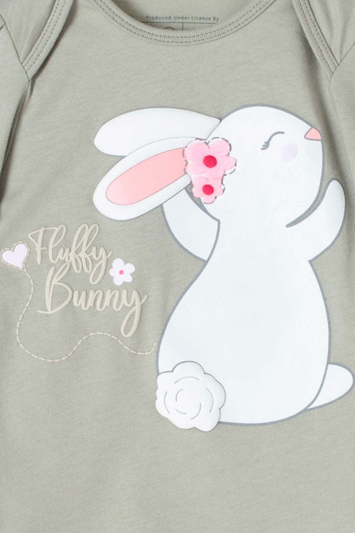 LITTLEMIC GREEN AND KHAKI LONG SLEEVE SET FOR BABY GIRL