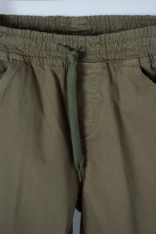 BOY'S GREEN DRAWSTRING MIC PANTS