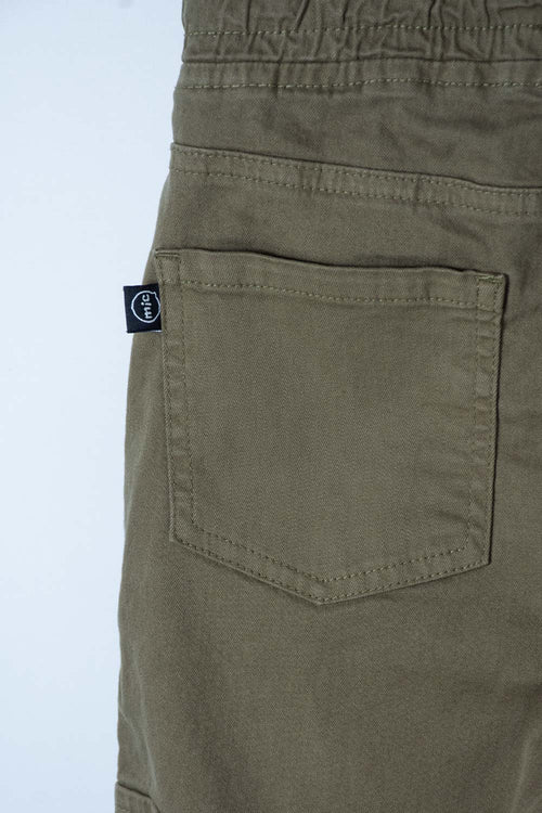 BOY'S GREEN DRAWSTRING MIC PANTS