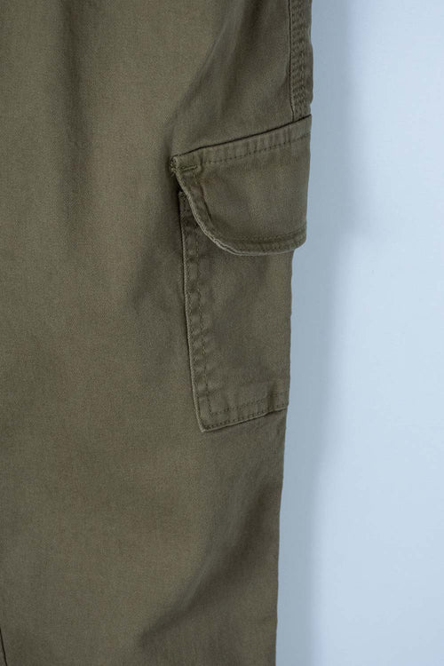 BOY'S GREEN DRAWSTRING MIC PANTS