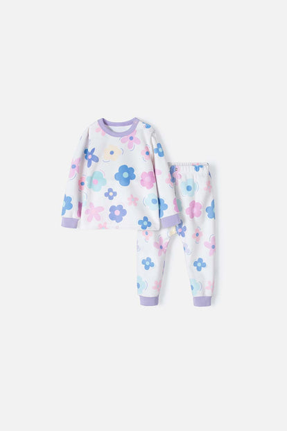 PIJAMA LITTLEMIC MARFIL DE MANGA LARGA PARA BEBÉ NIÑA