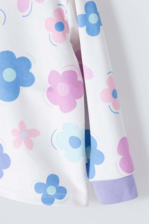 LITTLEMIC IVORY LONG SLEEVE PAJAMAS FOR BABY GIRL