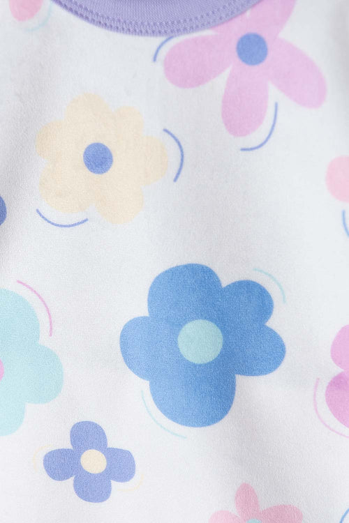 LITTLEMIC IVORY LONG SLEEVE PAJAMAS FOR BABY GIRL