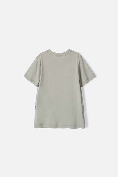 CAMISETA DE MIC MANGA CORTA GRIS PARA NIÑO