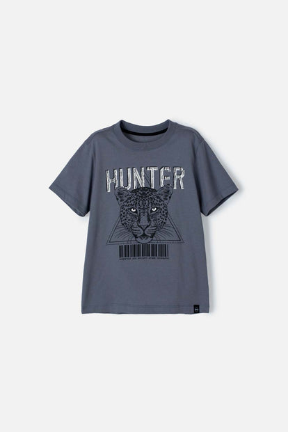 CAMISETA DE MIC MANGA CORTA GRIS DE NIÑO