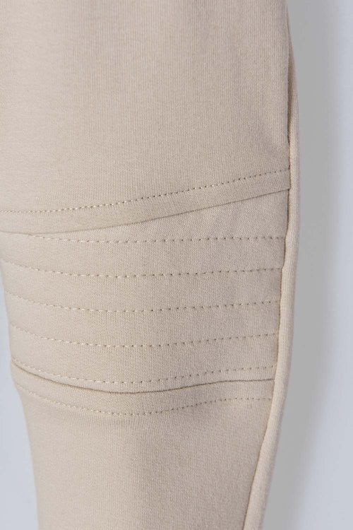 LITTLEMIC BABY BOY KHAKI DRAWSTRING JOGGERS