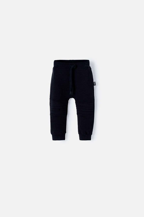 BLACK LACED LITTLEMIC JOGGER FOR BABY BOY