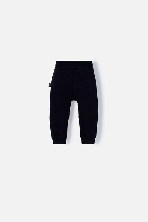 BLACK LACED LITTLEMIC JOGGER FOR BABY BOY