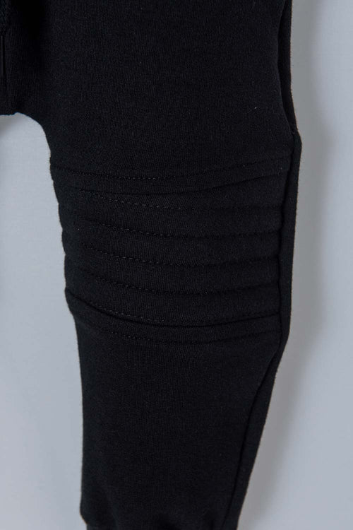 BLACK LACED LITTLEMIC JOGGER FOR BABY BOY