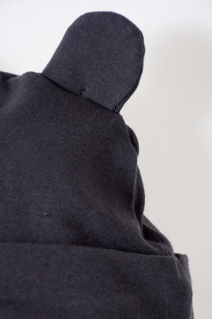 DÚO DE GORROS CAQUI Y GRIS CON OREJITAS PARA BEBÉ NIÑO