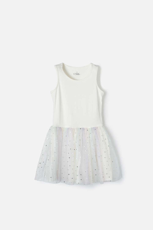 VESTIDO DE MIC CON FALDA EN TULL MULTICOLOR PARA NIÑA