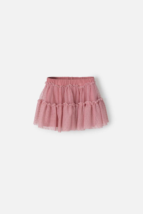 LITTLEMIC TULLE SKIRT ROSEWOOD FOR GIRLS 2T TO 5T