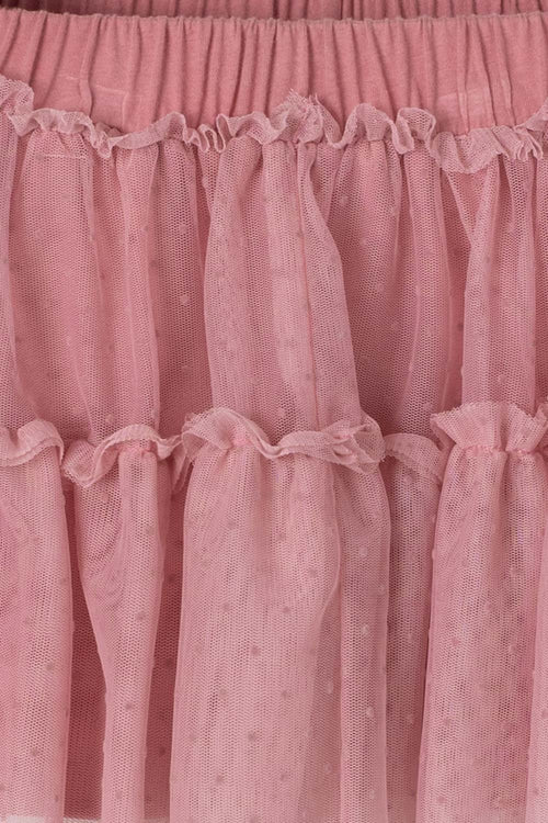 LITTLEMIC TULLE SKIRT ROSEWOOD FOR GIRLS 2T TO 5T