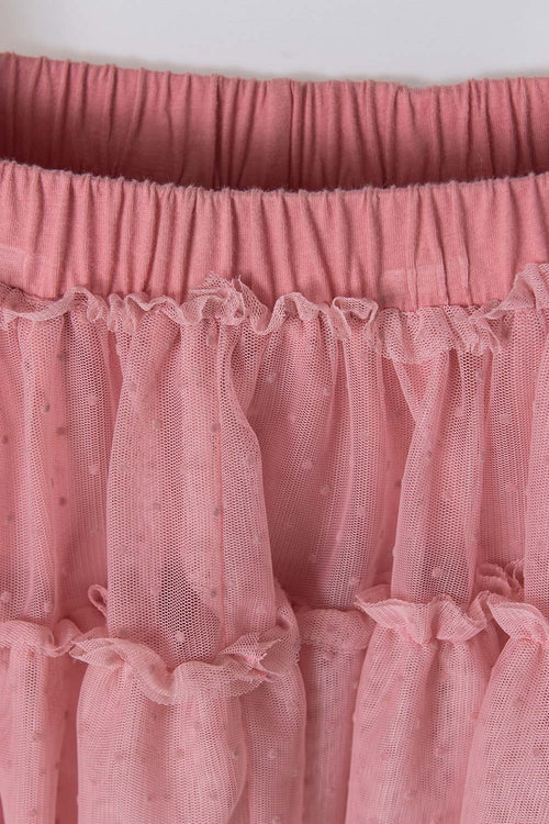 LITTLEMIC TULLE SKIRT ROSEWOOD FOR GIRLS 2T TO 5T