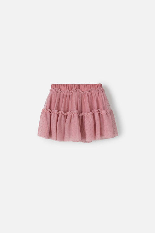 LITTLEMIC TULLE SKIRT ROSEWOOD FOR GIRLS 2T TO 5T