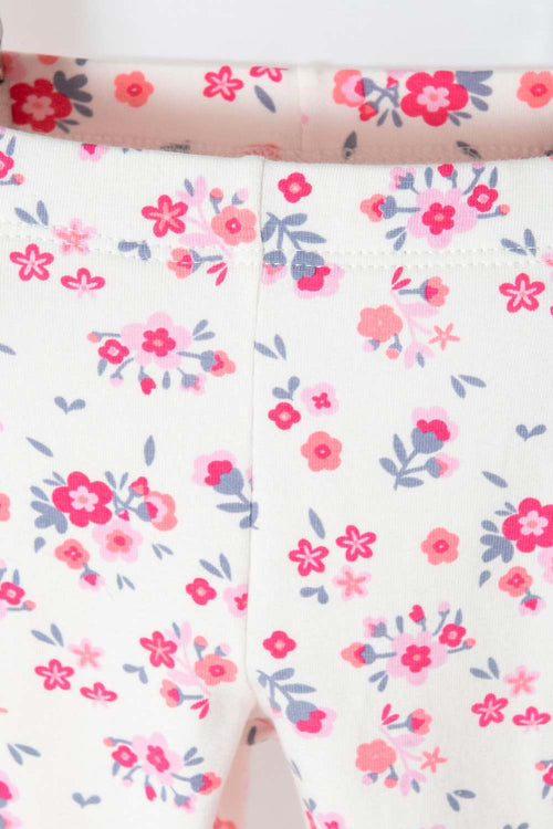 LITTLEMIC LONG CORAL PANT SET FOR BABY GIRL
