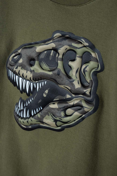 BOY'S MILITARY GREEN CREW NECK SWEATER