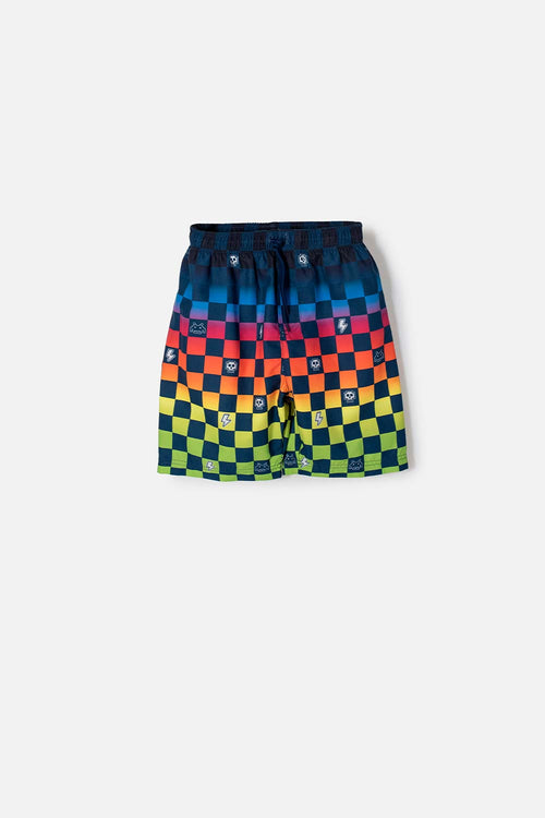 MIC MULTICOLOR ELASTIC WAIST SWIM SHORTS FOR BOYS